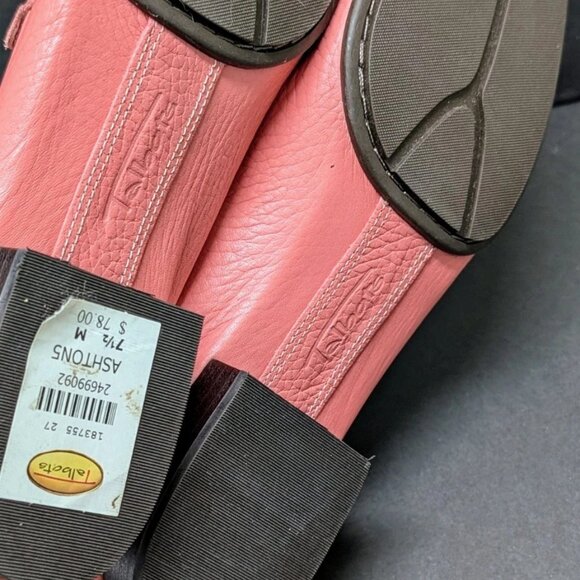 Talbots Pink Ashton Geranium Leather Loafers Pebble Women's Size 8 Flats Shoes - Picture 7 of 7